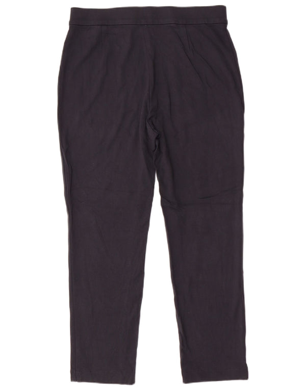 Damskie spodnie typu slim casual Marks & Spencer UK 14, duże, granatowe, wiskozowe