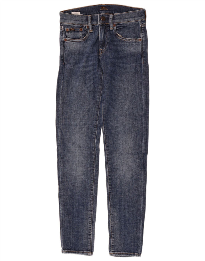 Polo Ralph Lauren Damskie wąskie dżinsy W24 L30 Niebieskie bawełniane