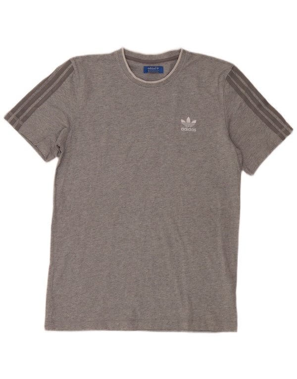 Adidas Męska Koszulka Top Średnia Szara Bawełna