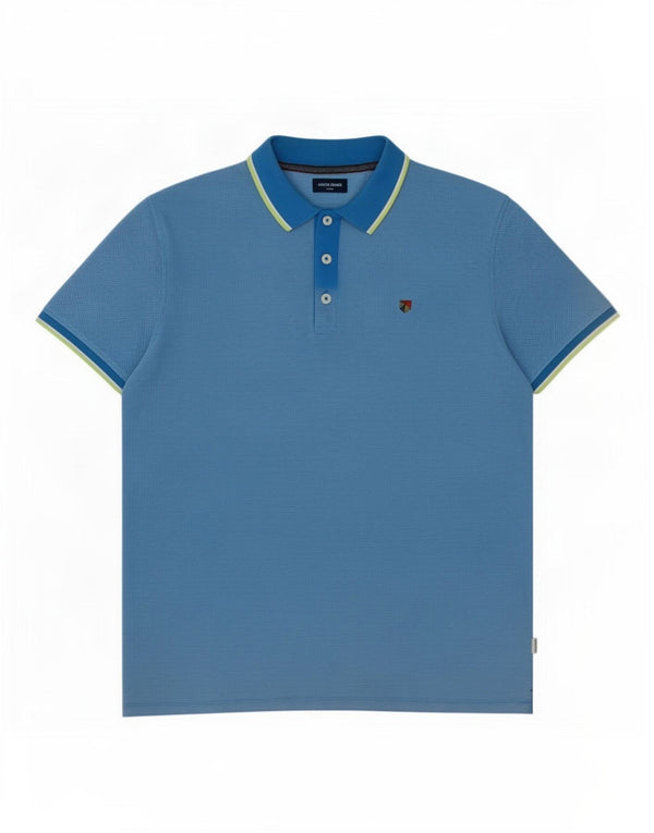 Jack & Jones Mens Polo Shirt XL Blue Cotton
