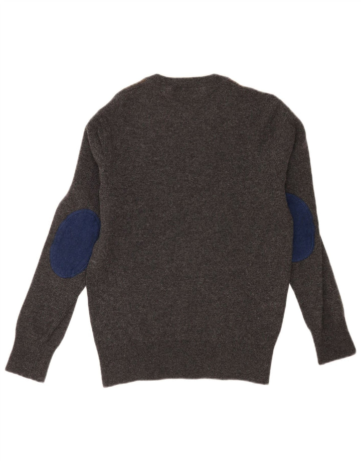 Męski sweter z okrągłym dekoltem Tommy Hilfiger, mały, szary, z blokami kolorów