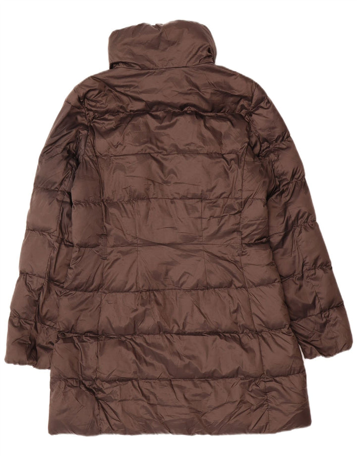 Damski płaszcz ocieplany Massimo Dutti UK 14 Średni brązowy poliamid