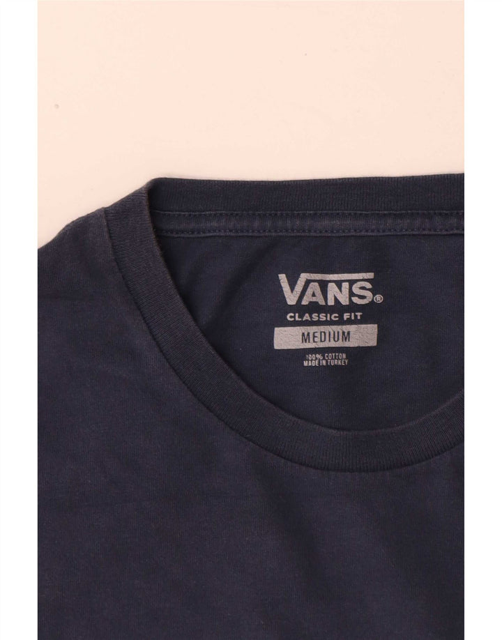 T-shirt męski Vans o klasycznym kroju, bawełniany, w kolorze średniego błękitu