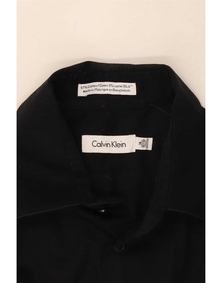 Koszula męska Calvin Klein, rozmiar 16, duża, czarna, bawełniana
