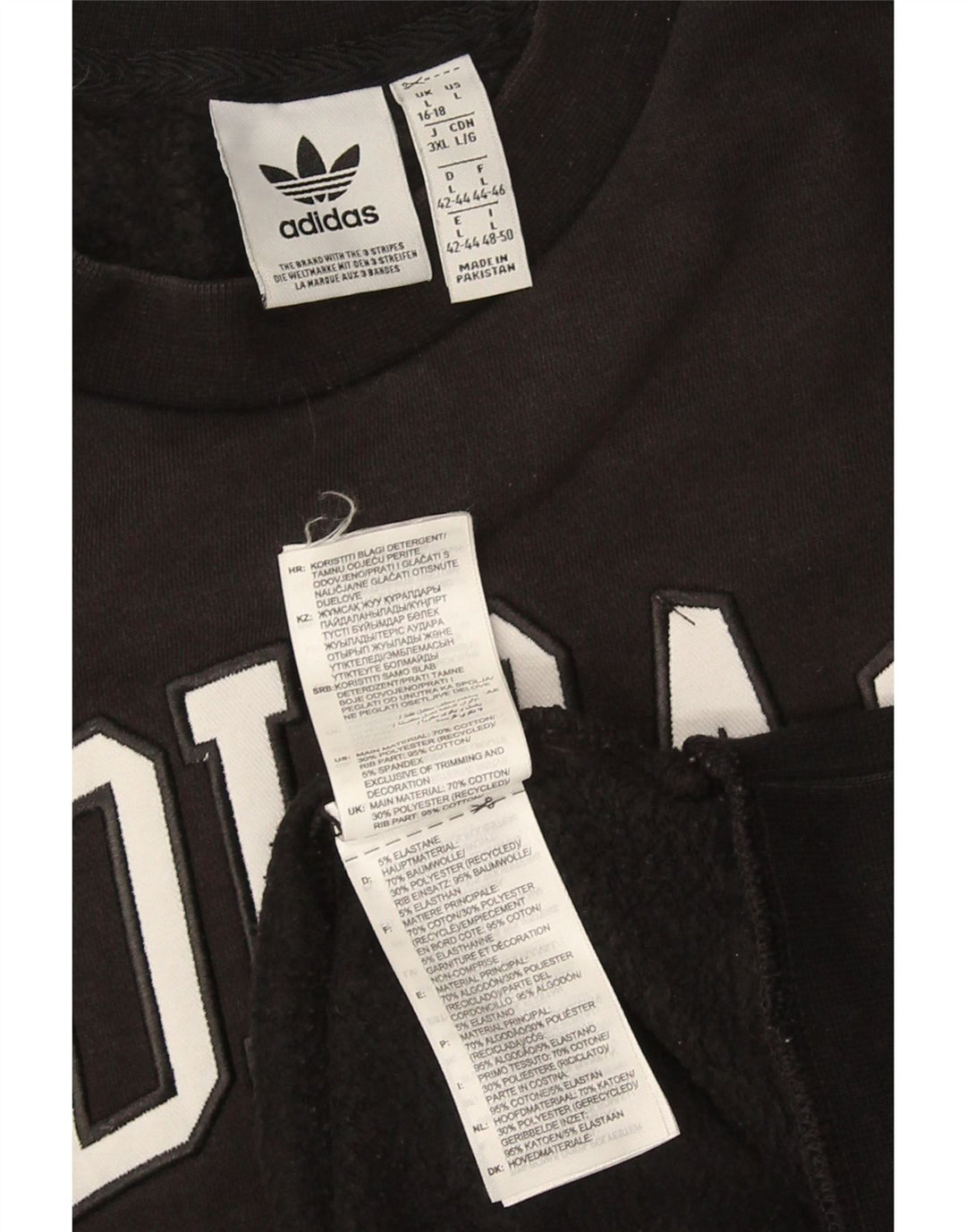 Damska bluza Adidas Graphic Oversized Sweter UK 16/18 Large Black