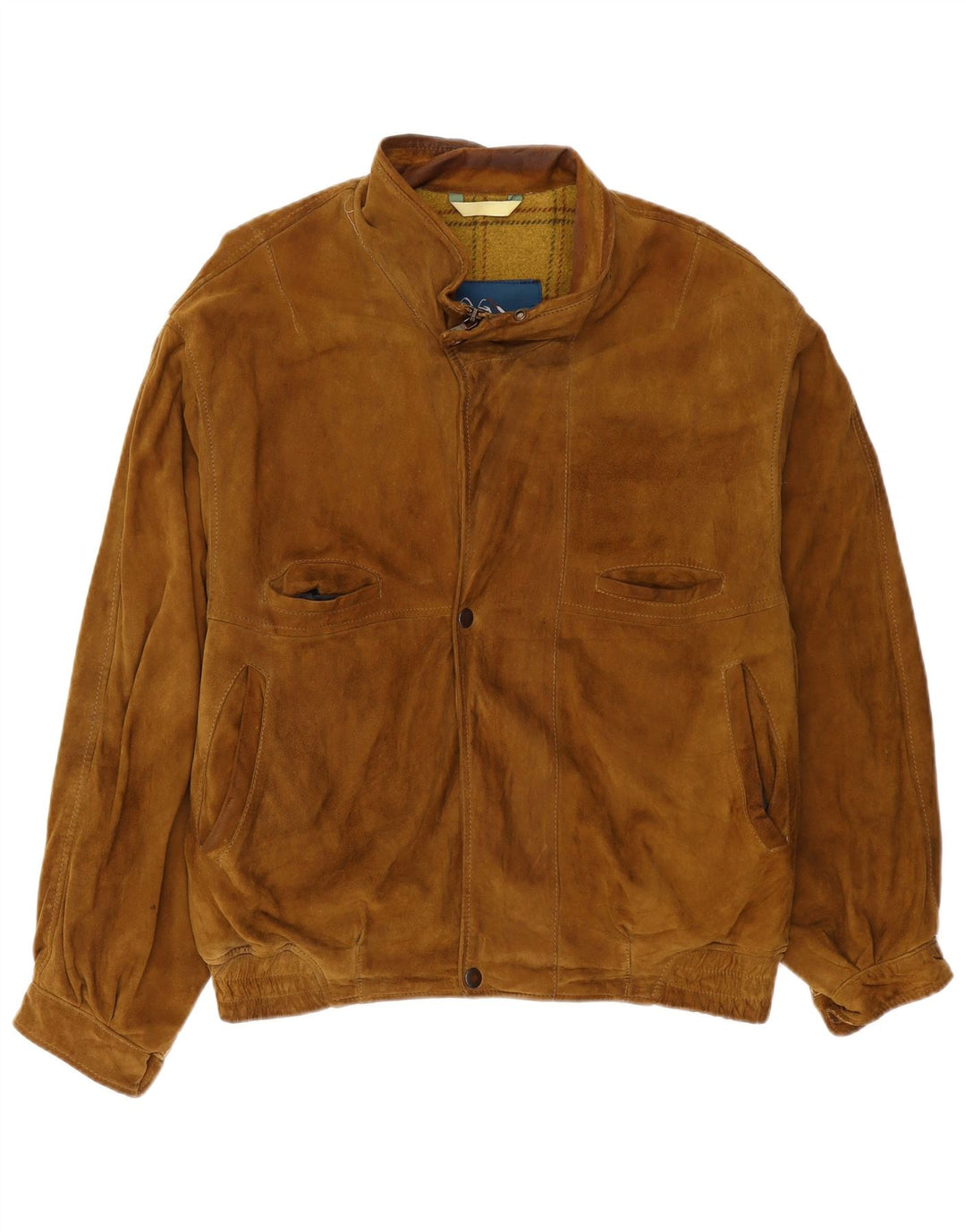Vintage męska zamszowa kurtka bomber IT 52 XL beżowa