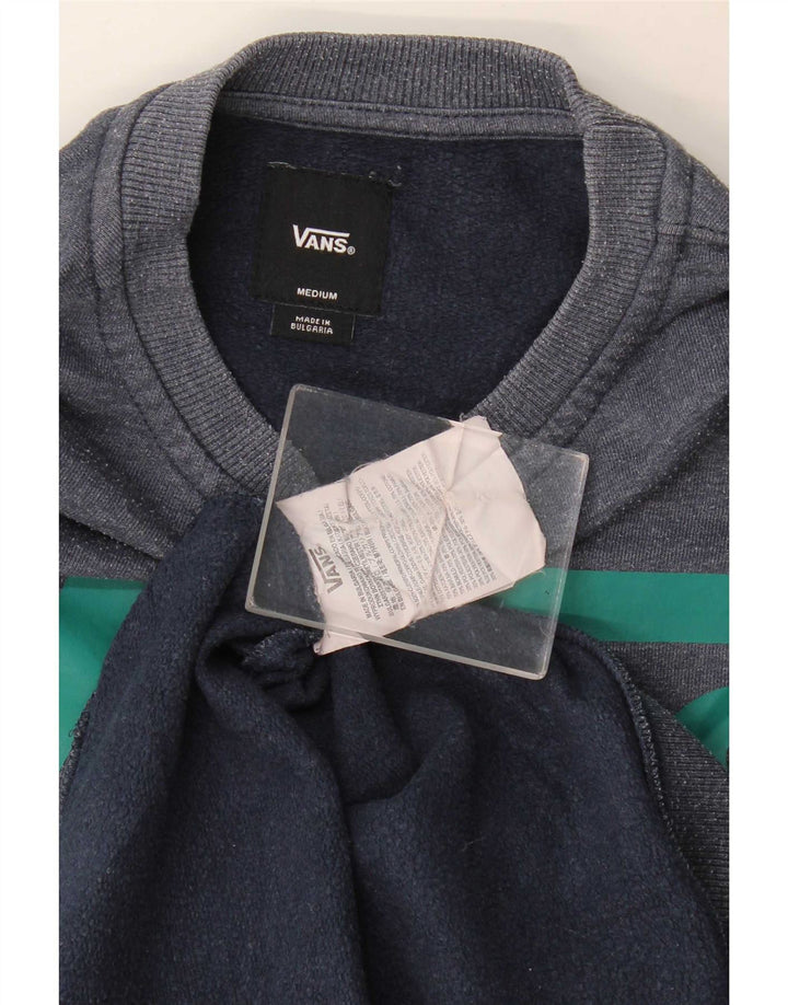 Męski sweter z grafiką Vans, średni granatowy, bawełniany
