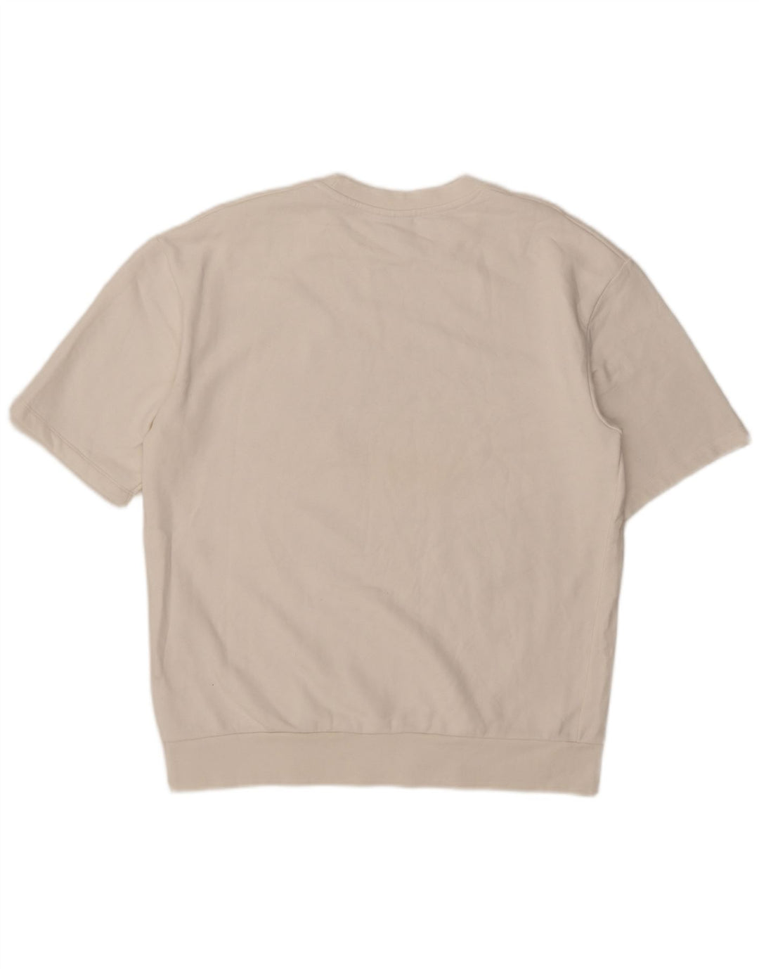 Męska bluza z krótkim rękawem i grafiką Zara, duża, biała, bawełniana