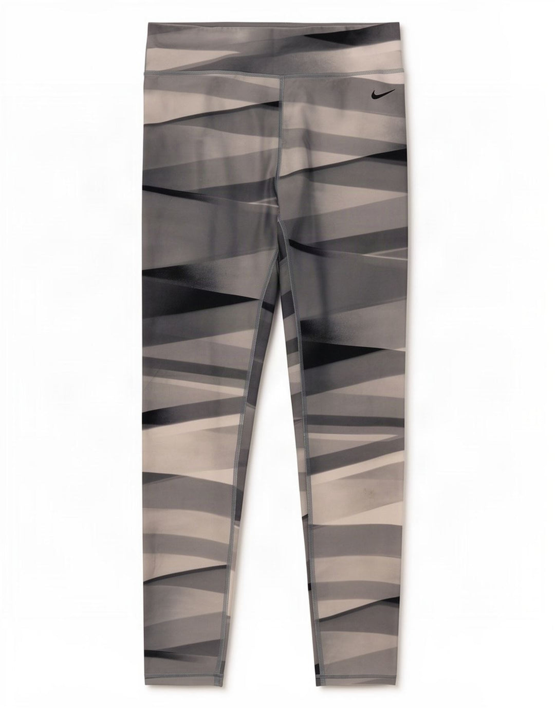 Damskie legginsy Nike Dri Fit UK 12, średnioszary, geometryczny poliester