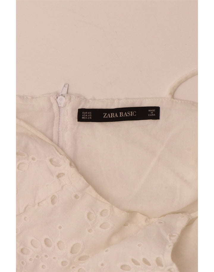 Sukienka damska ZARA UK 6 XS Biała bawełna