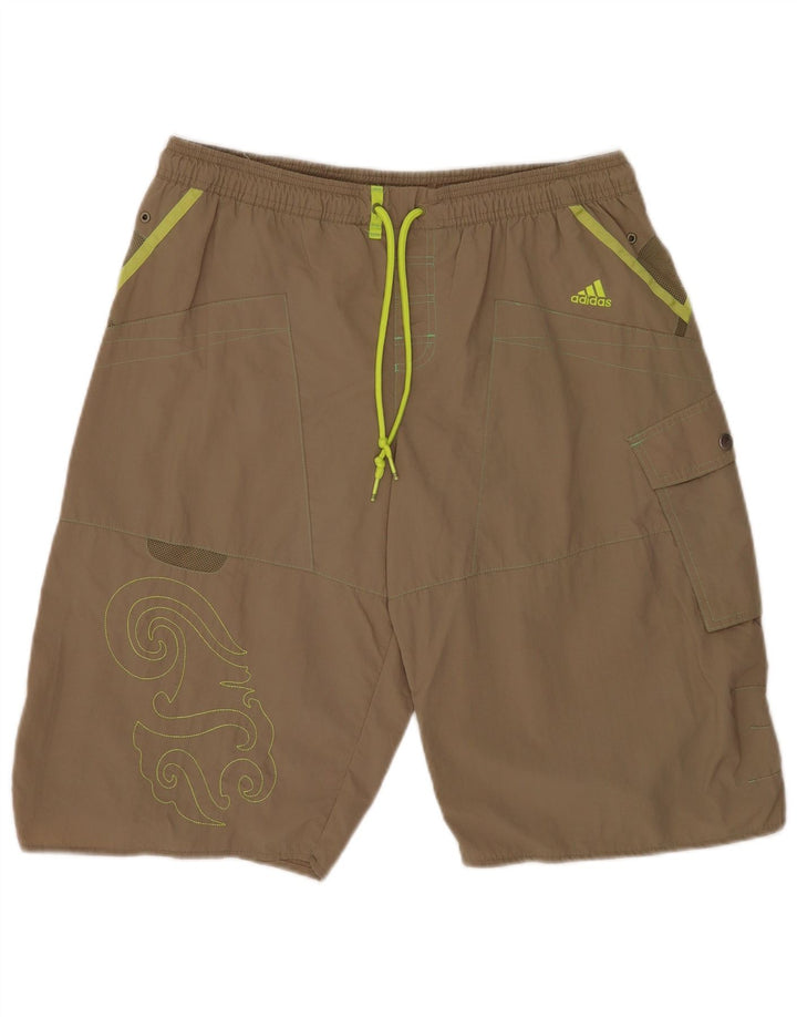 Męskie spodenki kąpielowe Adidas Graphic, duże, nylonowe khaki