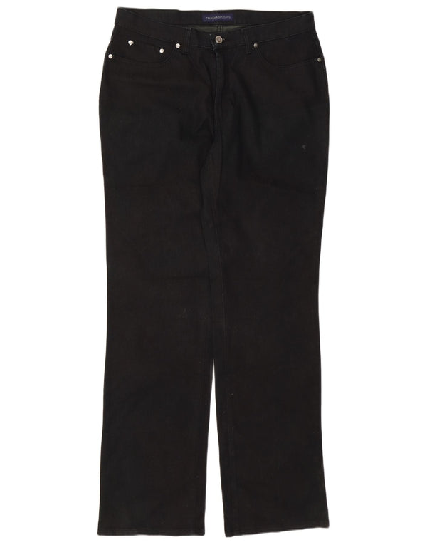 Męskie proste dżinsy TRUSSARDI W36 L33 Czarne bawełniane