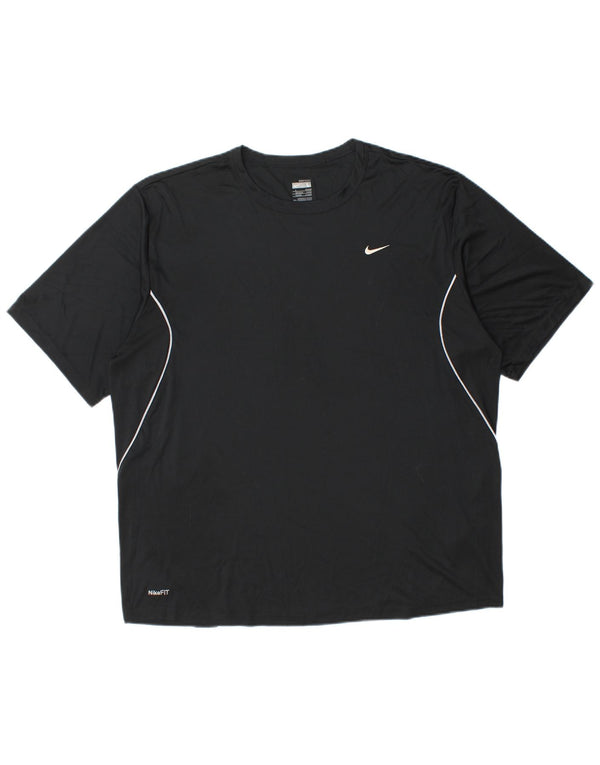 T-shirt męski Nike Top UK 42/44, duży czarny poliester