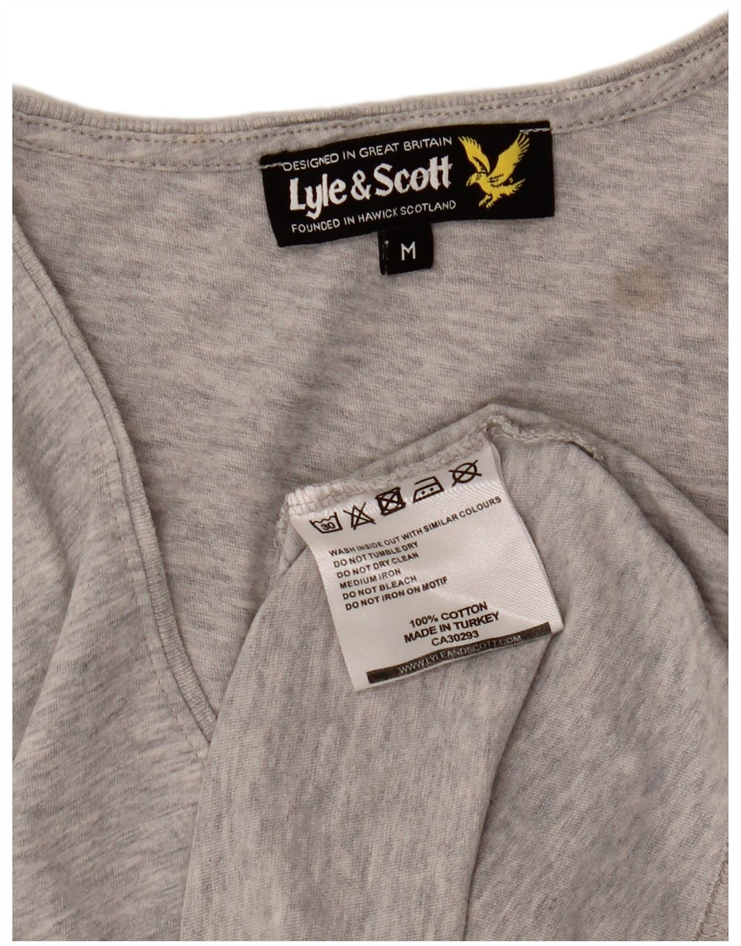 Męska kamizelka LYLE & SCOTT Średnioszara bawełna w cętki