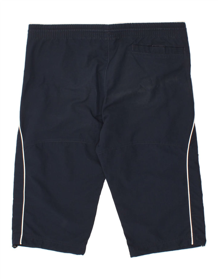 ADIDAS Mens Graphic Sport Shorts Small Navy Blue Vintage Adidas and Second-Hand Adidas from Messina Hembry 
