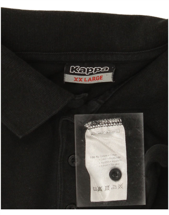 Męska koszulka polo KAPPA 2XL, czarna, bawełniana
