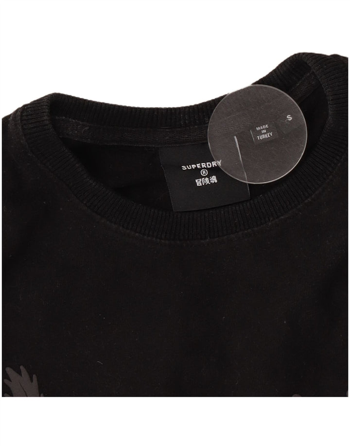 Męski T-shirt Superdry z grafiką, mały, czarny
