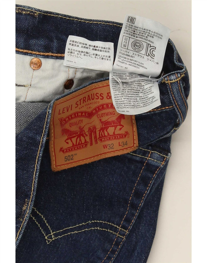 Męskie jeansy Levi's 502 Tapered W32 L30 Niebieskie bawełniane