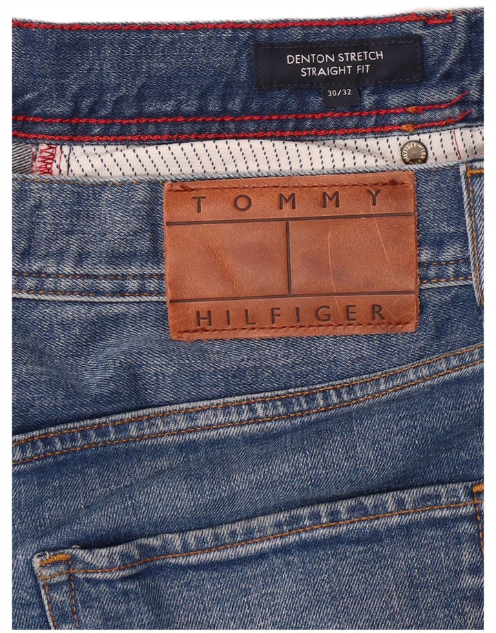 Męskie jeansy Denton Straight Jeansy TOMMY HILFIGER W30 L32 Niebieskie, bawełniane