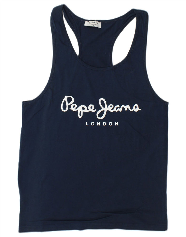 Męska kamizelka PEPE Jeans z grafiką, średnia, granatowa bawełna