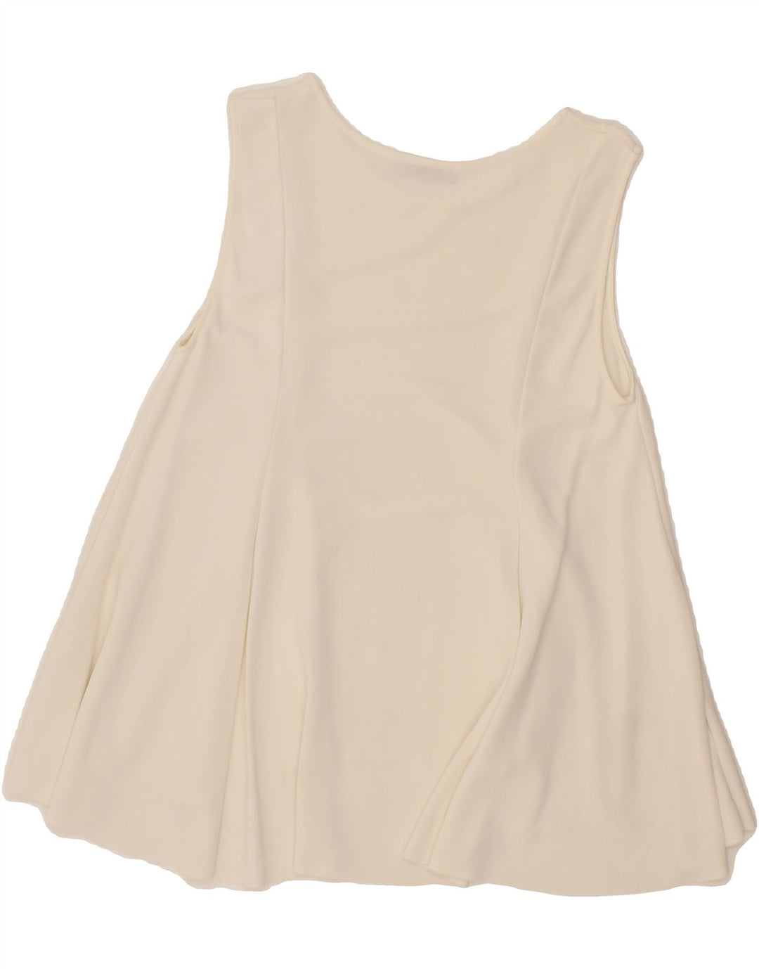 MAX & CO. Womens Longline Sleeveless Blouse Top UK 10 Small White Vintage Max & Co. and Second-Hand Max & Co. from Messina Hembry 
