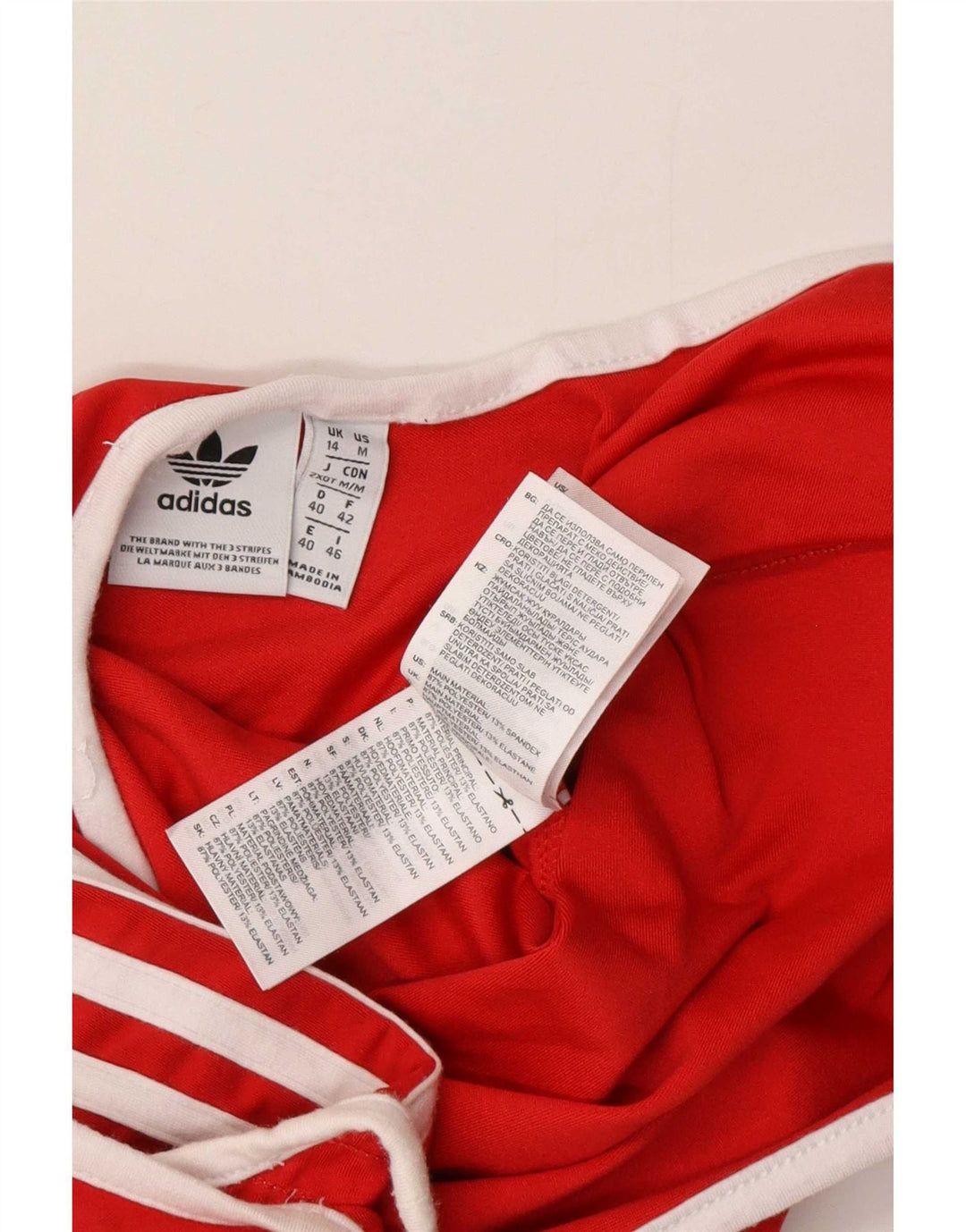 Damskie stroje kąpielowe Adidas UK 14 Średni Czerwony Poliester Sport