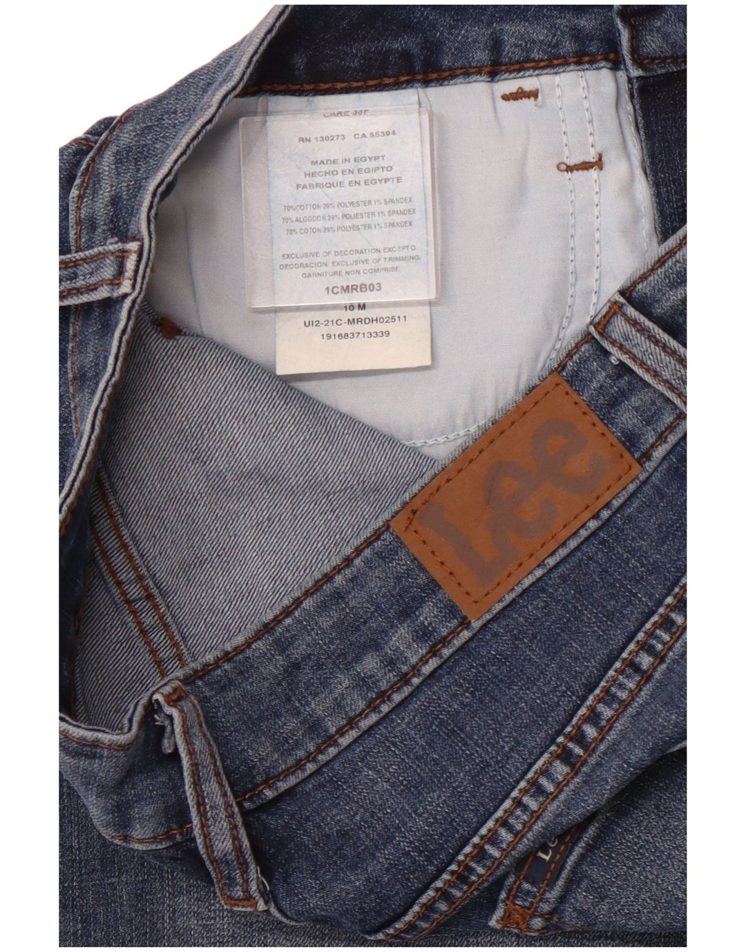 Damskie spodenki jeansowe LEE ze średnim stanem, bermudy US 10, duże W28, niebieskie