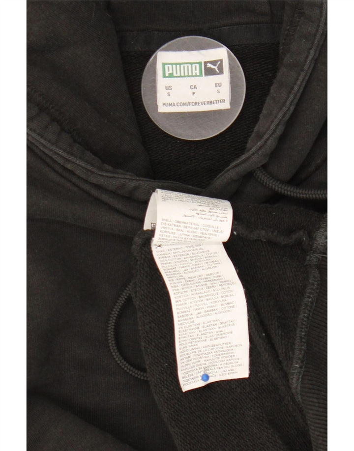 Męski sweter z kapturem Puma, mały, czarny, bawełniany