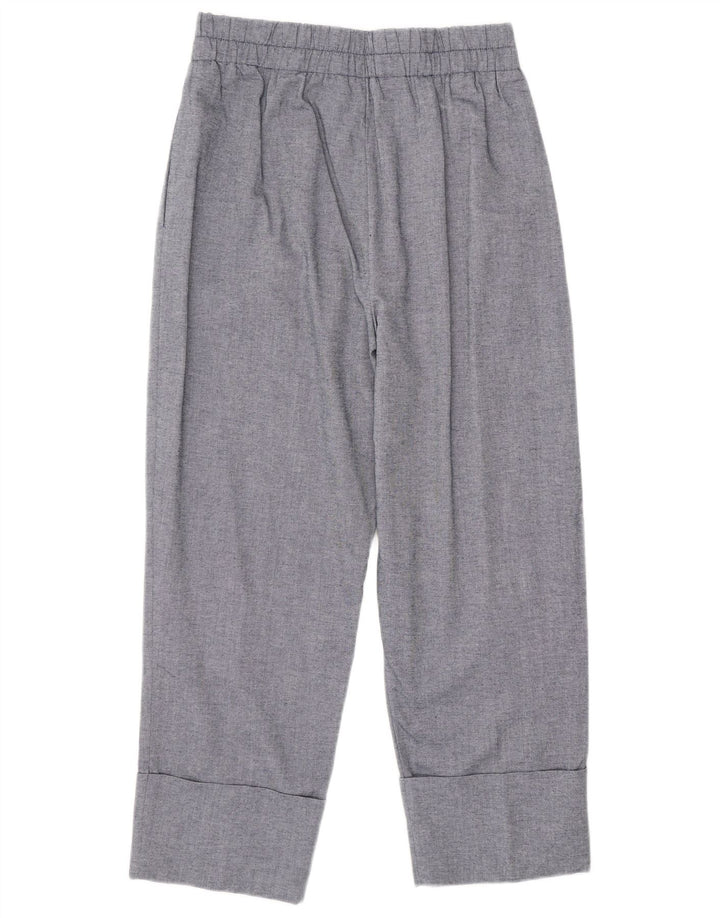 Damskie proste spodnie chino ZARA, średnie W28 L25, niebieska bawełna