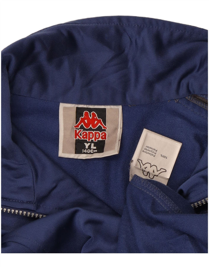 Kurtka dresowa dla chłopców Kappa, duża, niebieska, z blokami kolorów, 9-10 lat