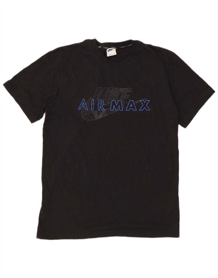 Męski T-shirt z grafiką Nike, średni czarny, bawełniany