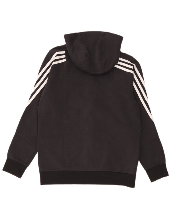 Chłopięcy sweter Adidas z zamkiem błyskawicznym, 13-14 lat, czarna bawełna