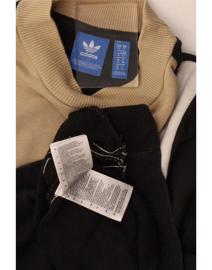 Damska bluza oversize Adidas Jumper UK 10 Small Black Colorblock