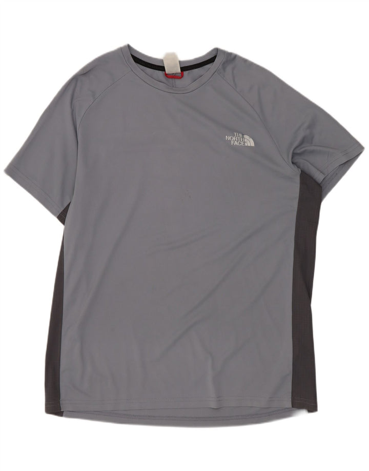 T-shirt męski The North Face, duży, szary, poliestrowy blok kolorów