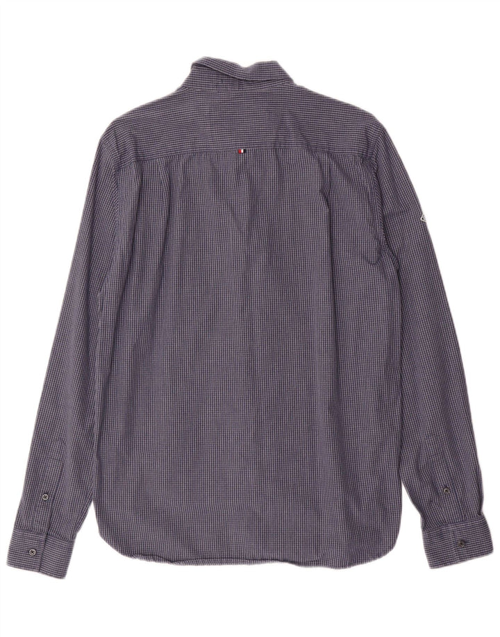 SUPERDRY Mens Shirt Large Navy Blue Check Cotton