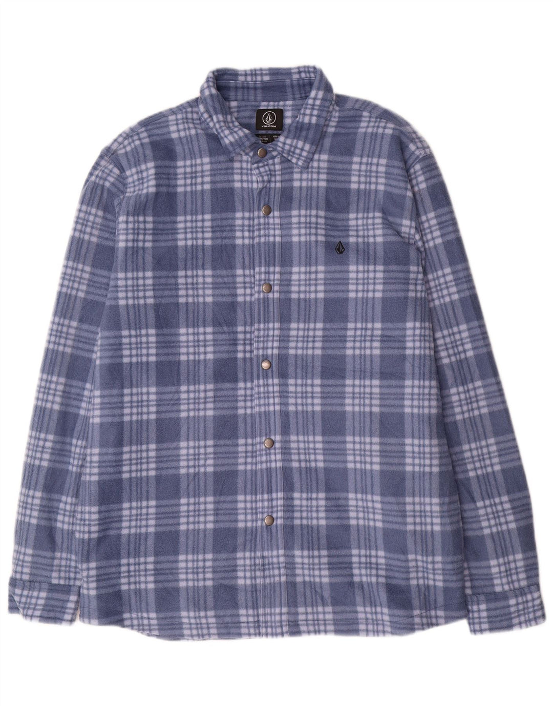 Męska koszula polarowa Volcom Lumberjack XL z poliestru w niebieską kratkę
