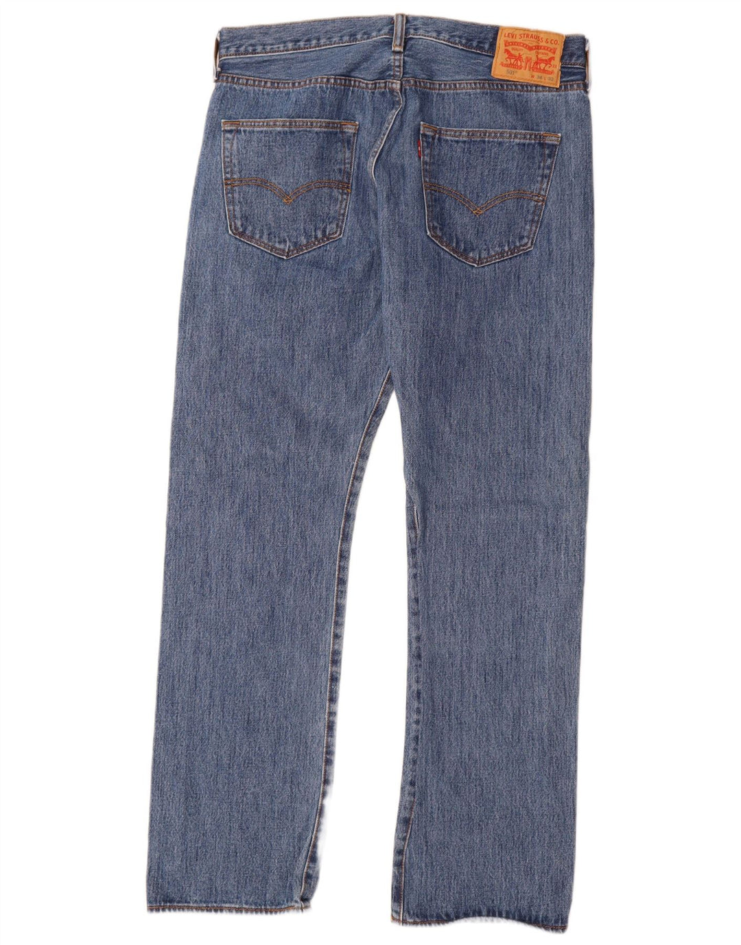 Męskie jeansy Levi's 501 Straight W34 L32 Niebieskie bawełniane