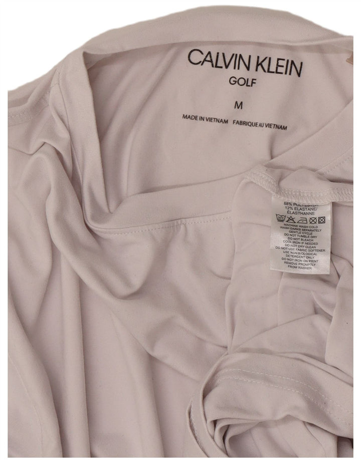 Męska koszulka golfowa Calvin Klein, średnia szara bawełna