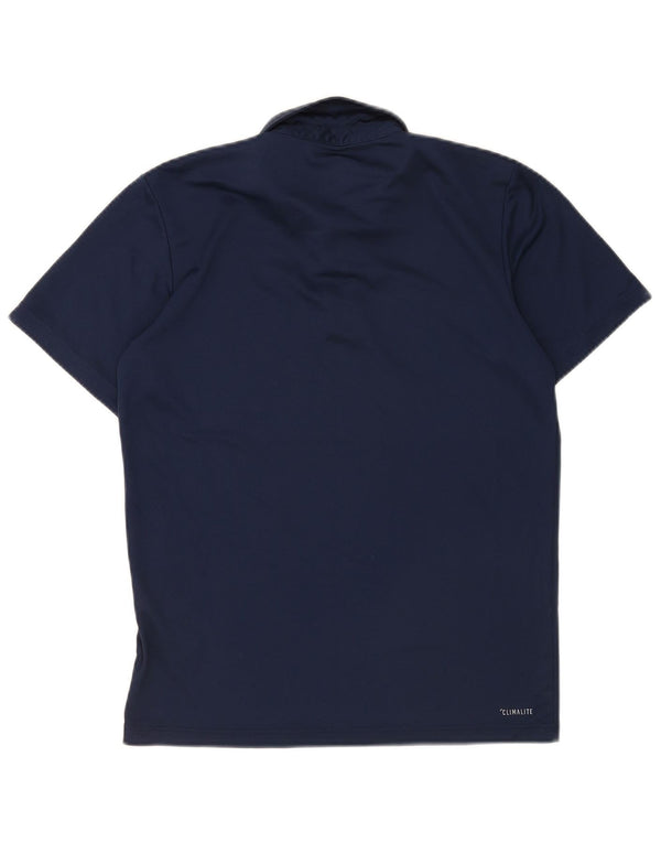 Męska koszulka polo Adidas Climalite, mała, granatowa, z poliestru