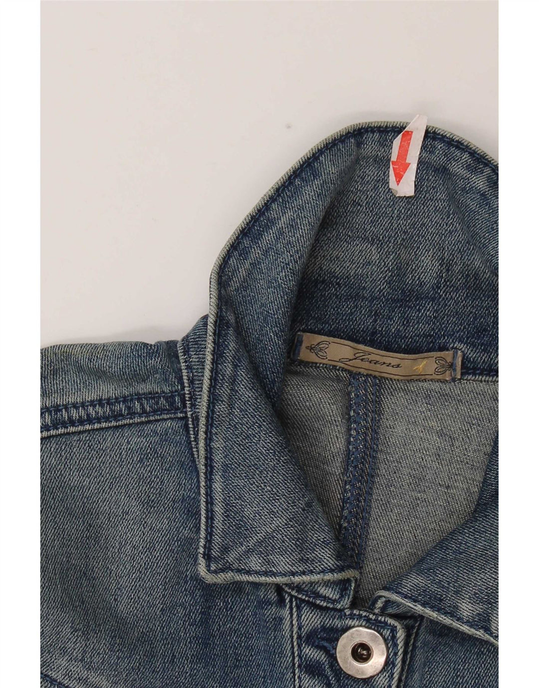 Vintage damska krótka kurtka dżinsowa IT 40 Small Blue Cotton