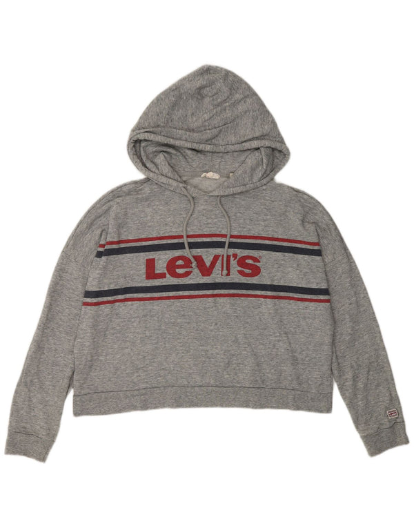 Damski sweter oversize z kapturem Levi's UK 10 Small, szary, bawełniany