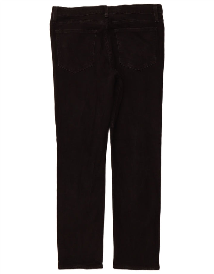 J. CREW Męskie jeansy Flex Straight W34 L32 Czarna bawełna