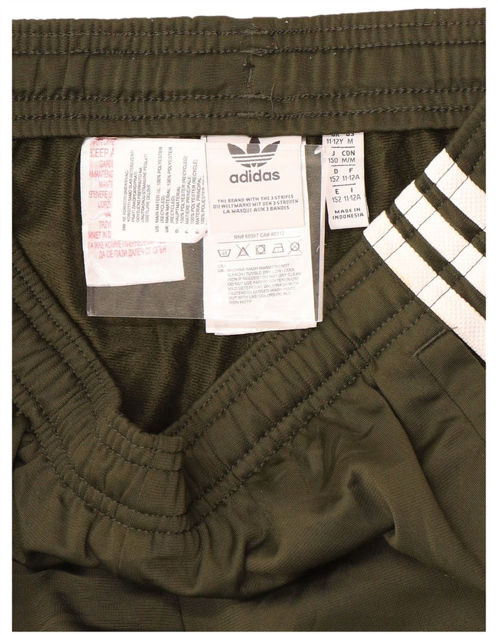 ADIDAS Chłopięce spodnie dresowe Joggery 11-12 lat Khaki Poliester