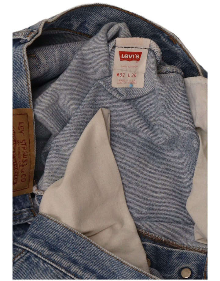 Męskie dżinsy Levi's 501 Straight W32 L27 Niebieskie bawełniane