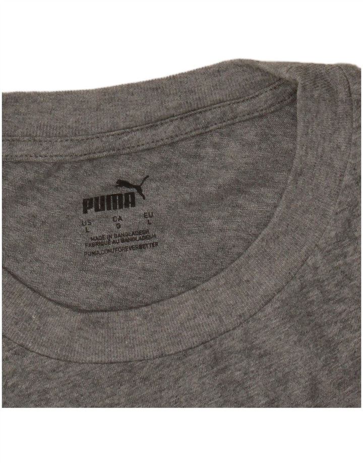 Męski T-shirt z grafiką PUMA, duży, szary