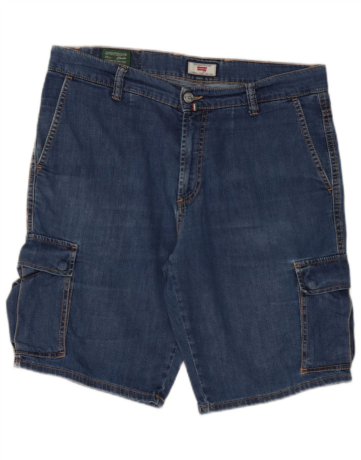 Męskie spodenki jeansowe CARRERA Cargo W34, duże, niebieskie, bawełniane