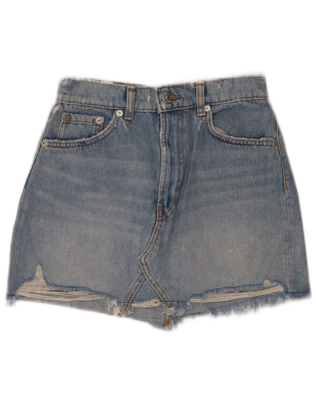 Damskie spodenki jeansowe Zara w trudnej sytuacji, małe W26 niebieskie