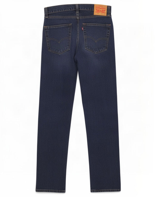 Levi's Mens 505 Regular Fit Straight Jeans W30 L32 Navy Blue Cotton
