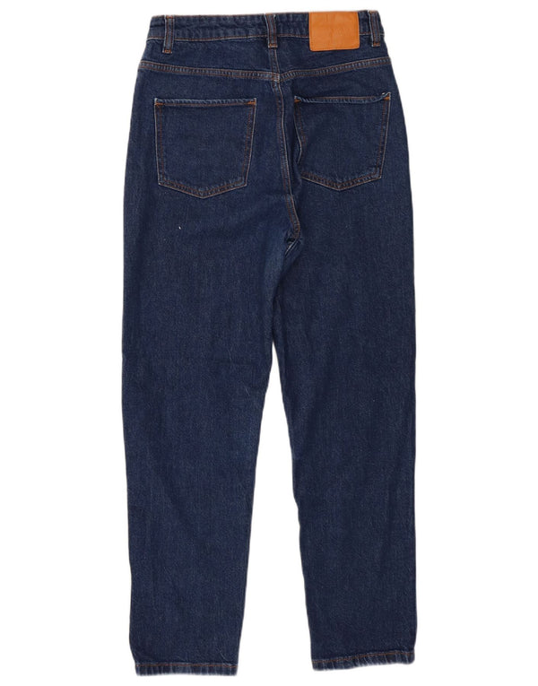 Damskie jeansy Zara z wysokim stanem, zwężane EU 38 Small W28 L27, niebieska bawełna