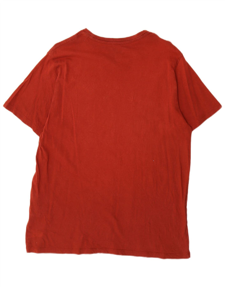 Męski T-shirt z grafiką Levi's, duży, czerwony, bawełniany